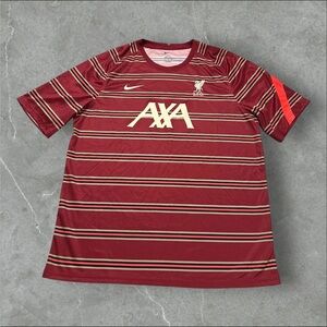 Nike Dri Fit Mens Red Liverpool FC Authentic Pre-Match Soccer Jersey Size XL